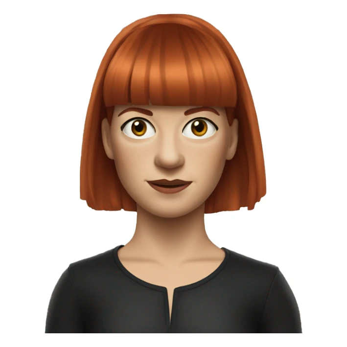 Andrea Arnold director red hair british 60 short bangs sticker