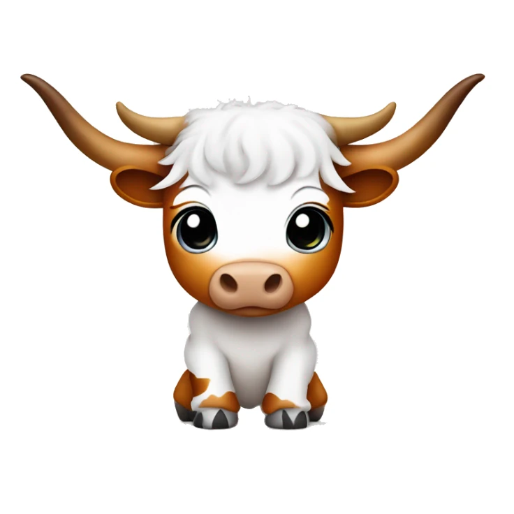 cute baby texas longhorn bevo wearing diaper sticker