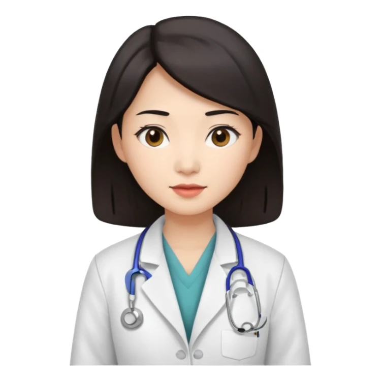 asian woman doctor sticker