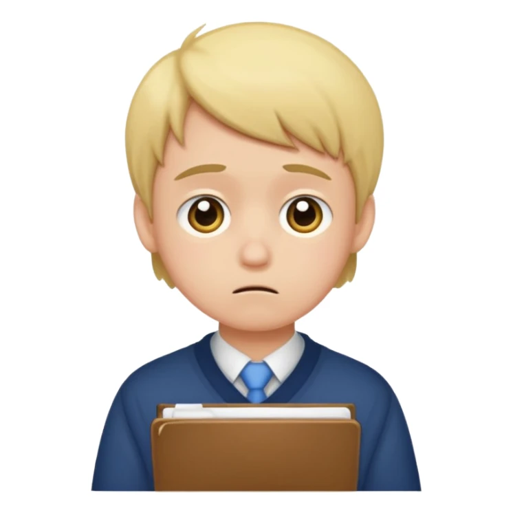 make  a sad kid who got an F on his english exam sticker