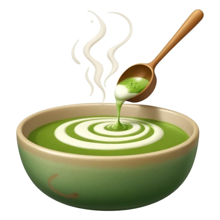 chasen whisk with bowl of matcha sticker
