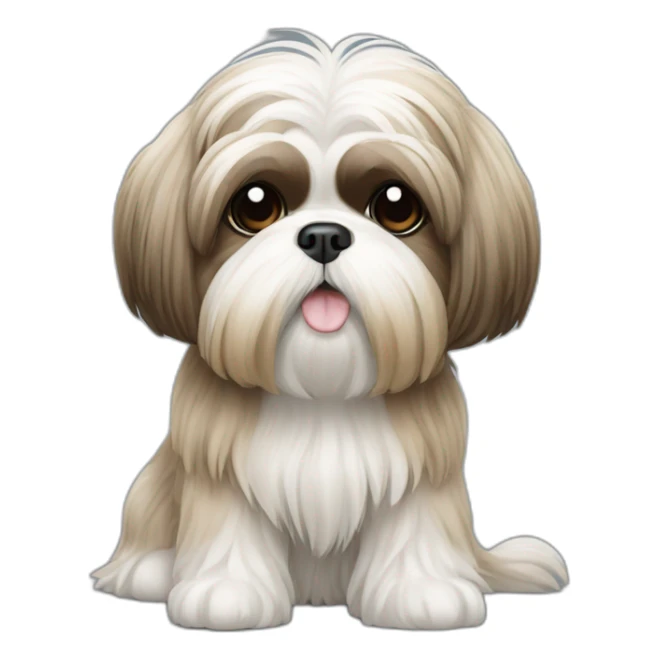 Dog Shih Tzu with long wool full-body sticker