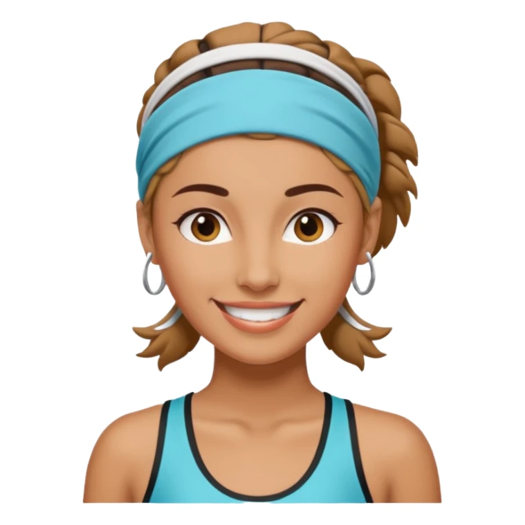 sportive woman with headband

 sticker