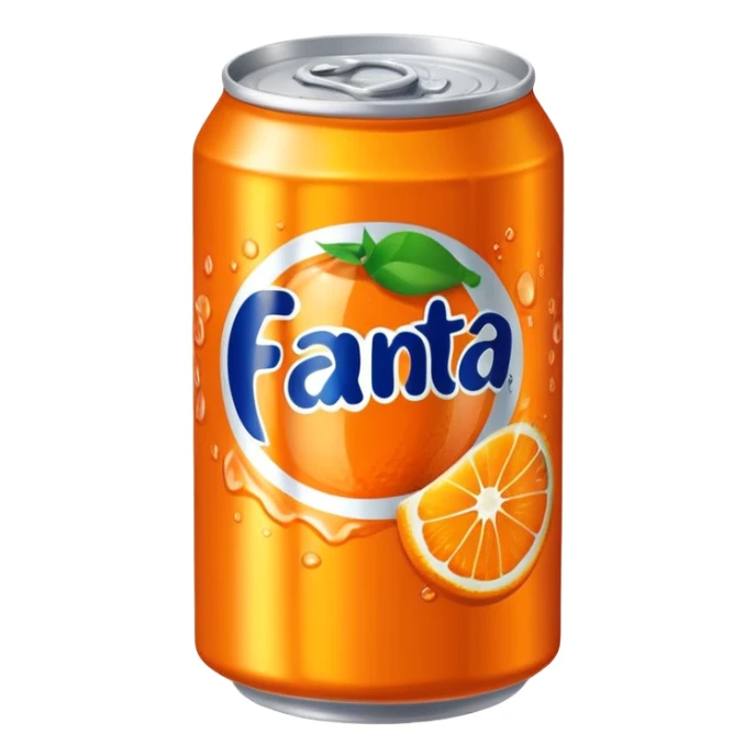 a bright orange Fenta can sticker