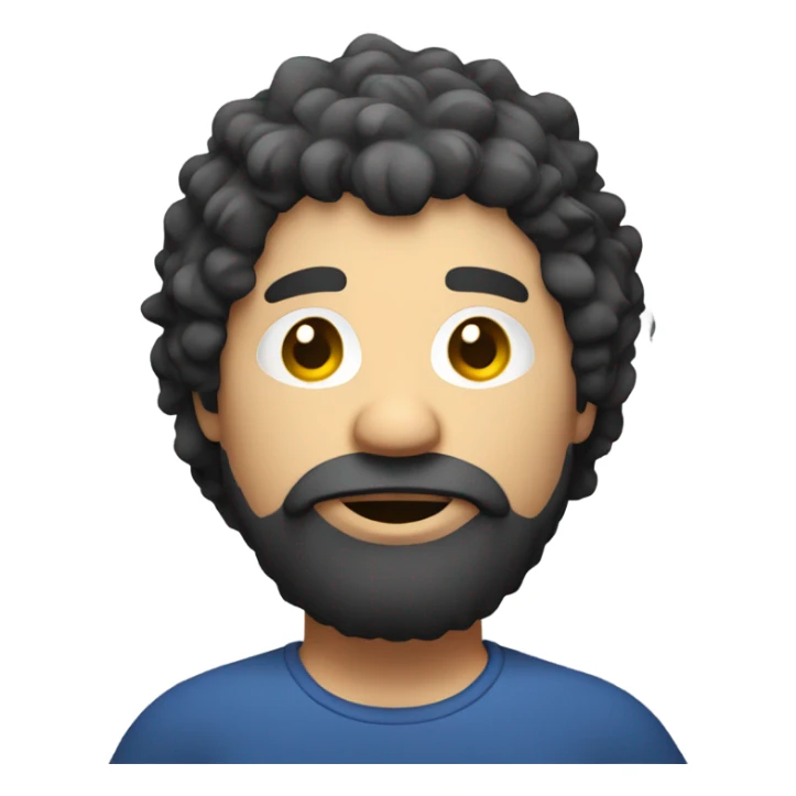 Fat man gamer with hairy face sticker