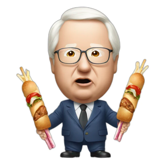 jean marie le pen eat kebab sticker