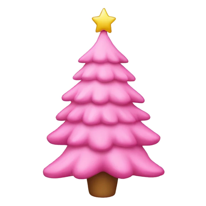 Pink Christmas tree  sticker
