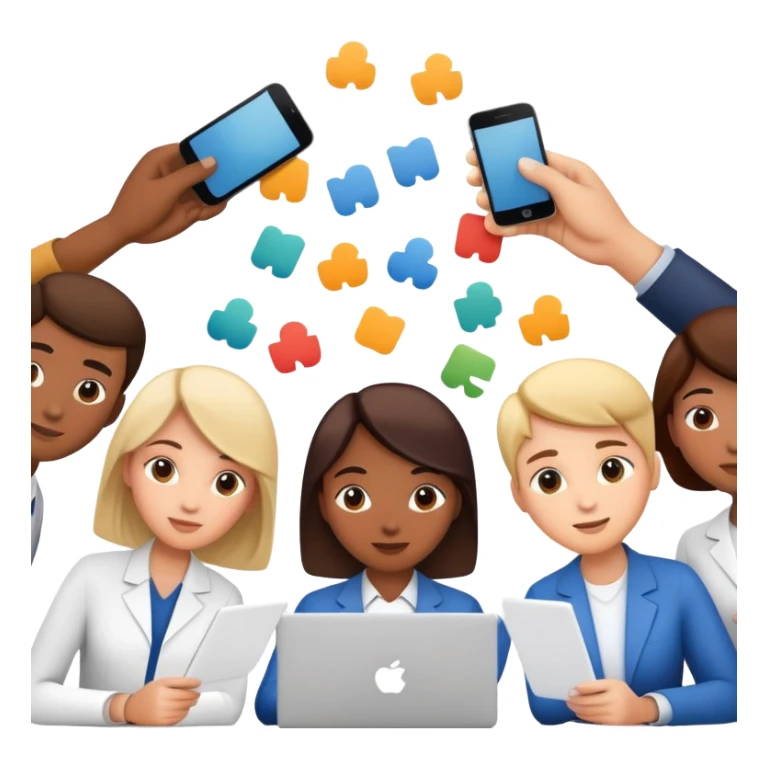 A group of people working together as a team sticker