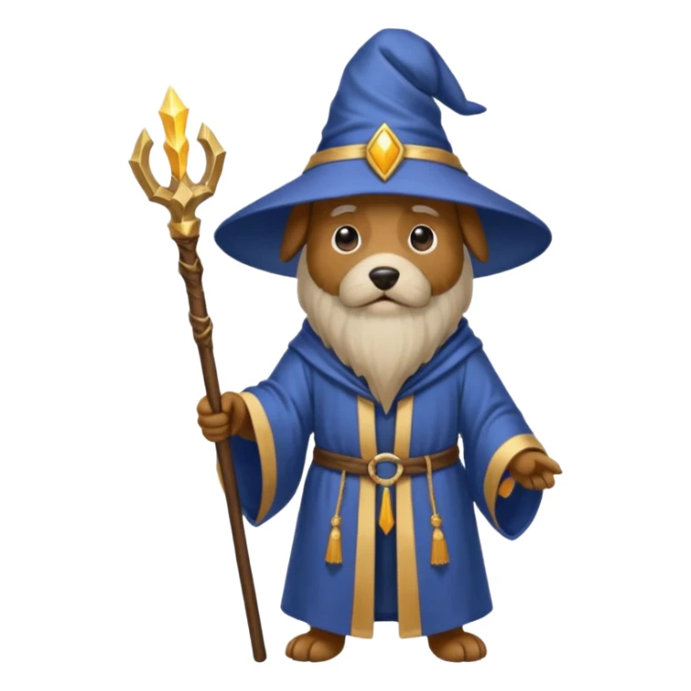 Dog wizard sticker