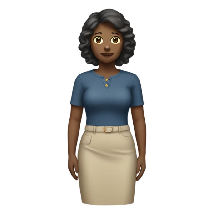 Woman with right hand on waist  sticker