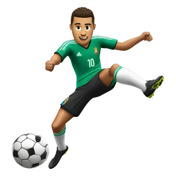 Create Ronaldo doing a perfect bicycle kick with a soccer ball  sticker