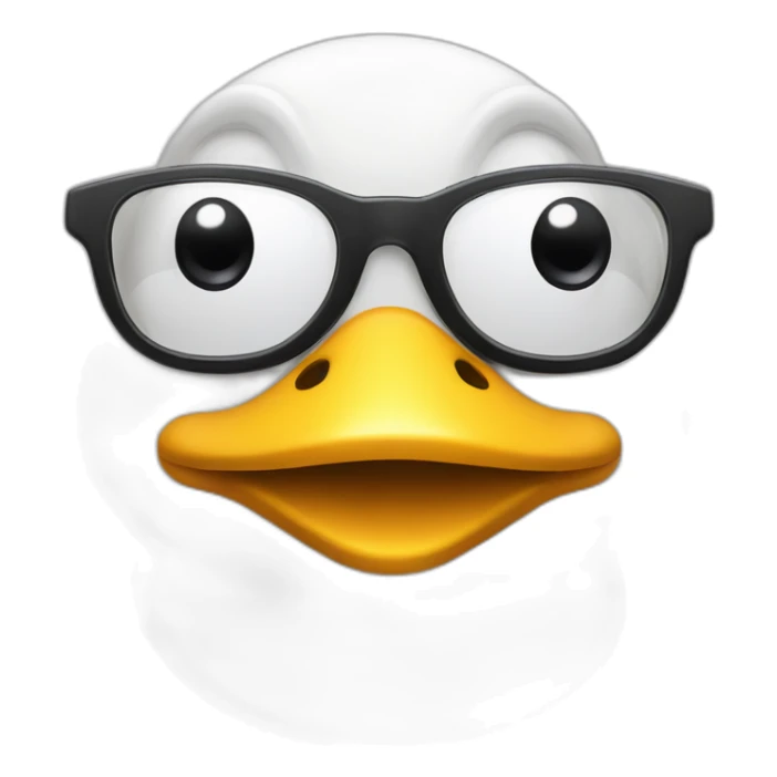 Canard avec des lunettes de soleils et des écouteurs  sticker