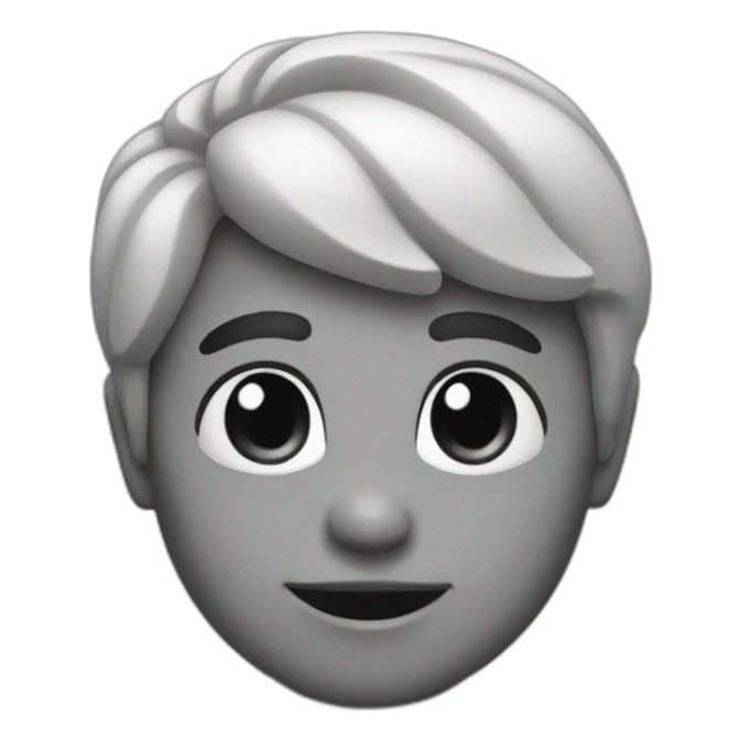 emoji like black and white sticker