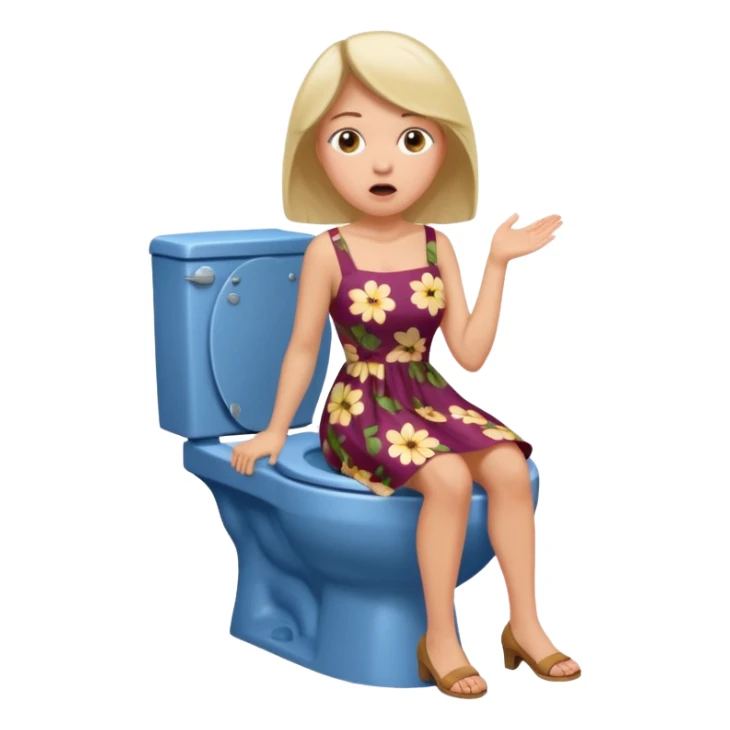 women's toilet sticker