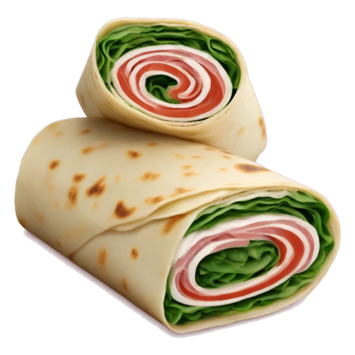 deli meat spinach cream cheese tortilla wrap sticker