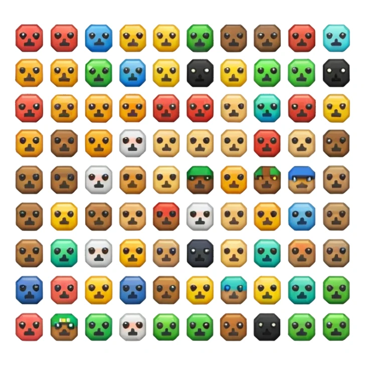 Can you make me a emoji with all the buttons of Minecraft android sticker