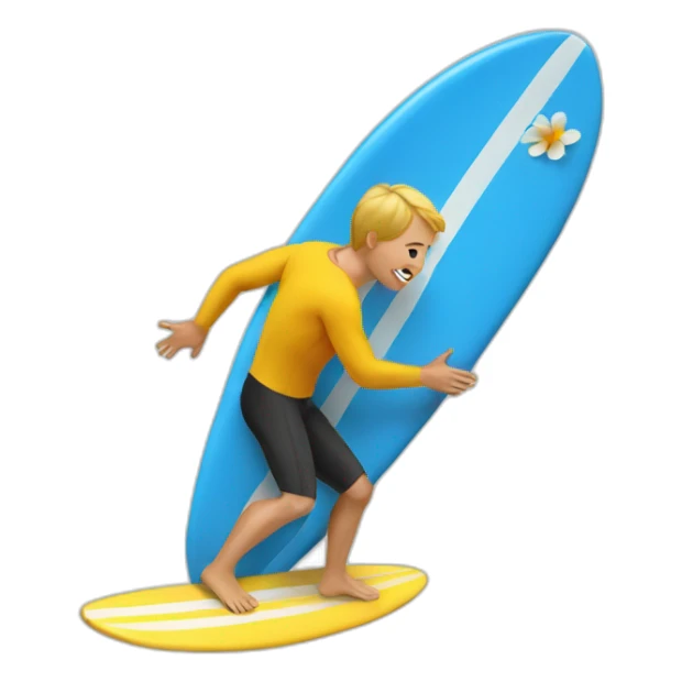 french surfing sticker