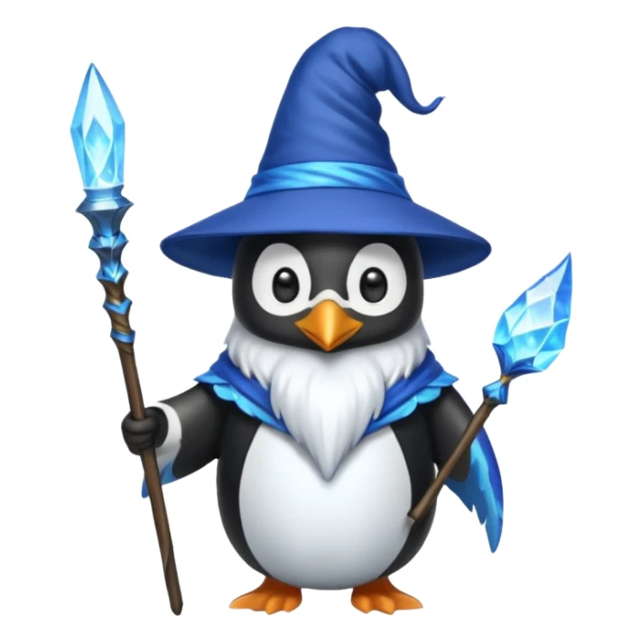 Penguin Wizard sticker