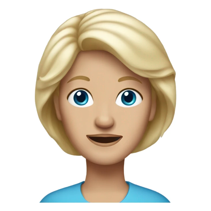60 year old woman blonde hair blue eyes  sticker