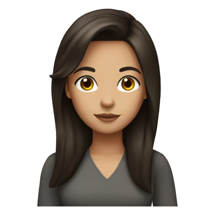 Brunette girl sticker