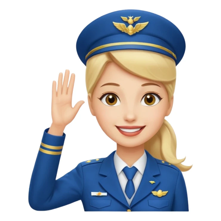 stewardess salute sticker