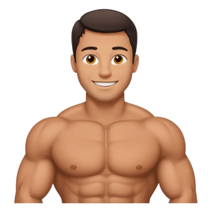 großer muskulöser mann sticker