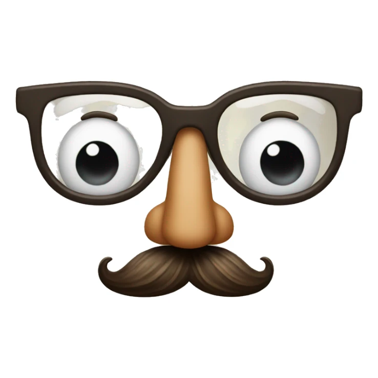 glasses mustache and nose sticker