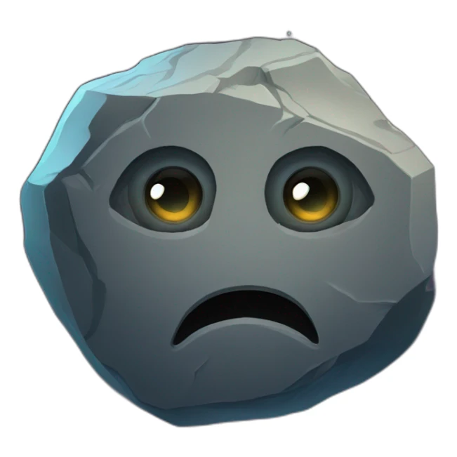 Big Rock with eyes in middle of univers sticker
