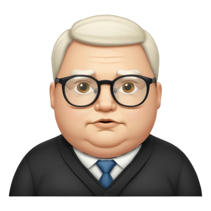 Fat incest man wearing glasses sticker