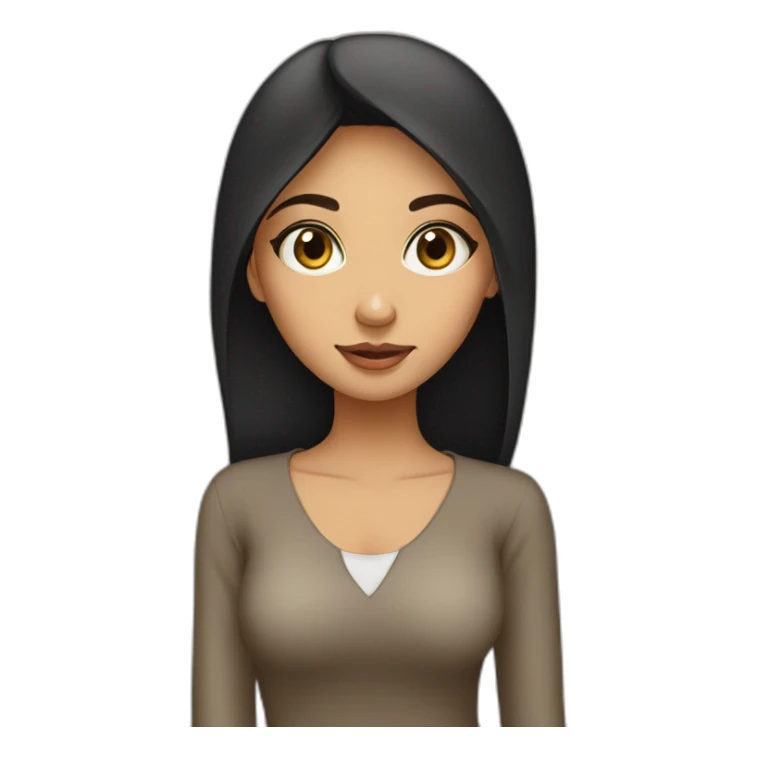 Emoji arab girl looks 17 big eyes big cheeks sticker