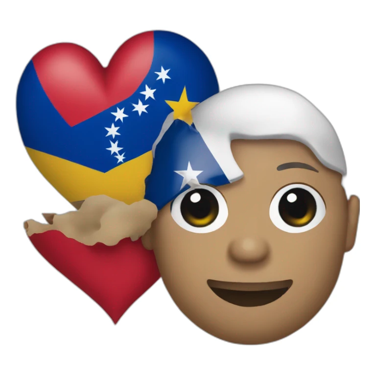 Venezuela and Dominican Republic 2 heart sticker