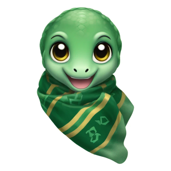 cute baby snake wearing Slytherin scarf hogwarts sticker