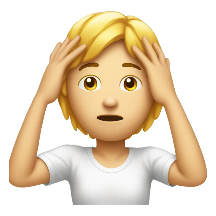 emoji that is realy trying to thing with hands on head more thinking sticker