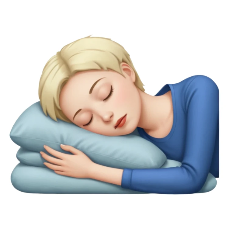 Une femme aux cheveux courts qui dort sticker