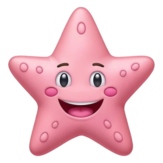 Patrick Star from SpongeBob SquarePants, classic emoji style sticker