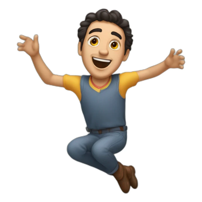 Raúl Fernández Cozar jumping of joy sticker