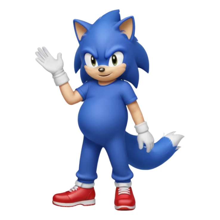 Pregnant male sonic X, not naked sticker