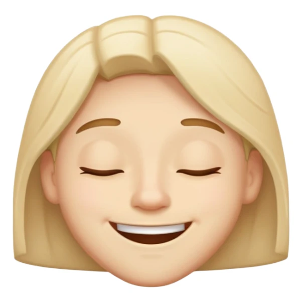 Happy, very relaxed face with half-closed eyes and a goofy grin sticker