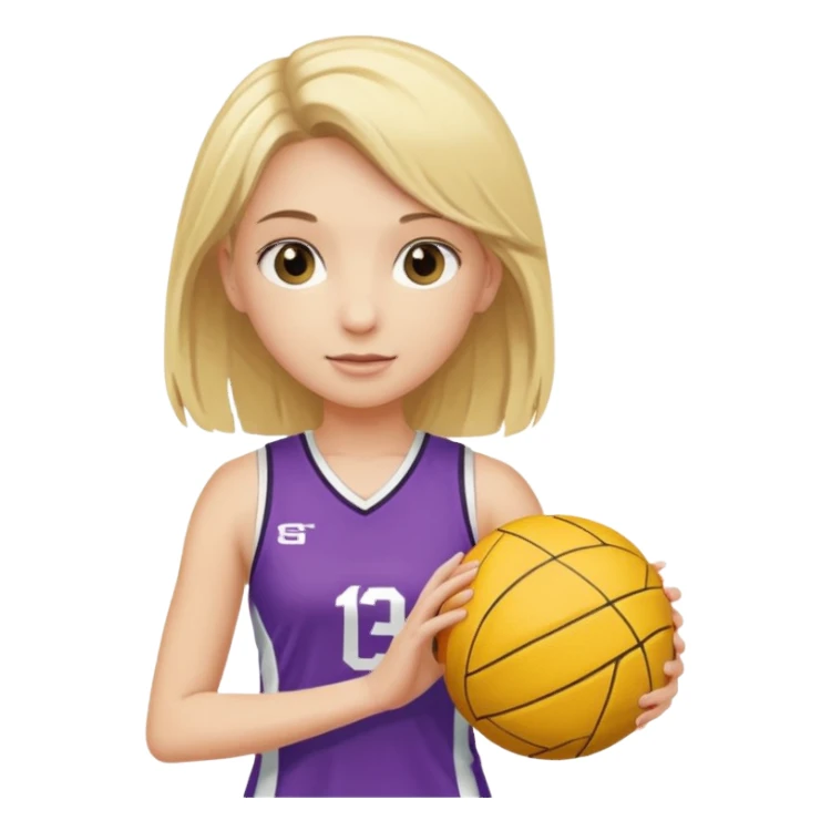 Netball blonde girl sticker