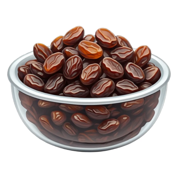 dried raisins in a bowl sticker