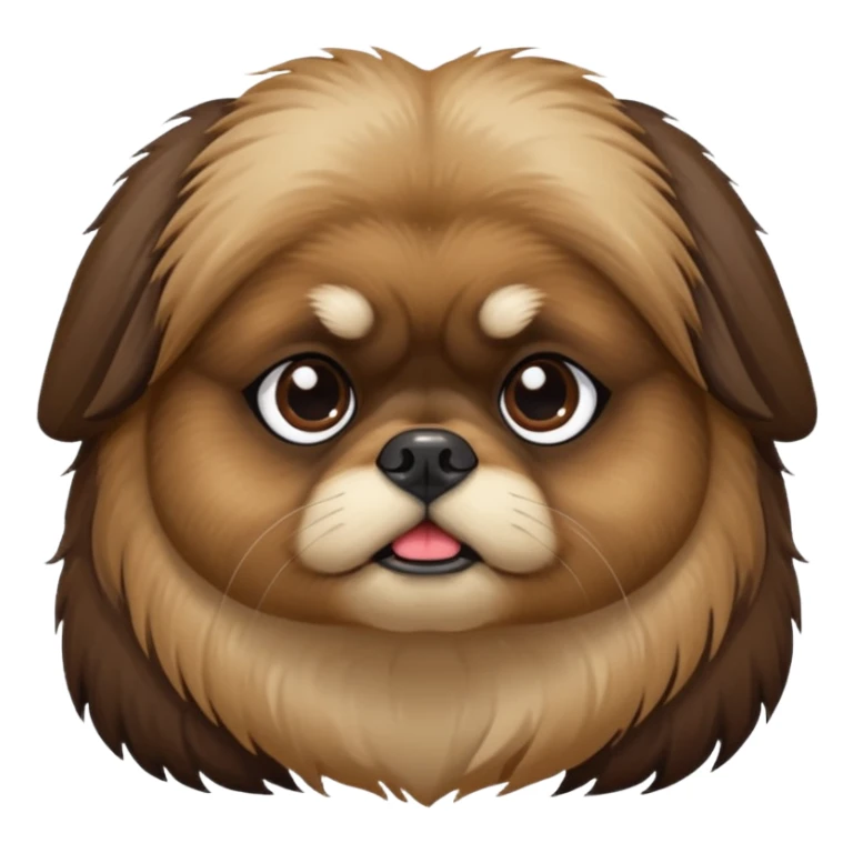 pekingese dog head kinda dark pekingese sticker