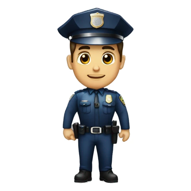 policía guapo moreno con un pendiente de un lado de diamante  sticker