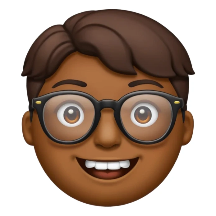 Poop emoji with diamond teeth and black glasses  sticker