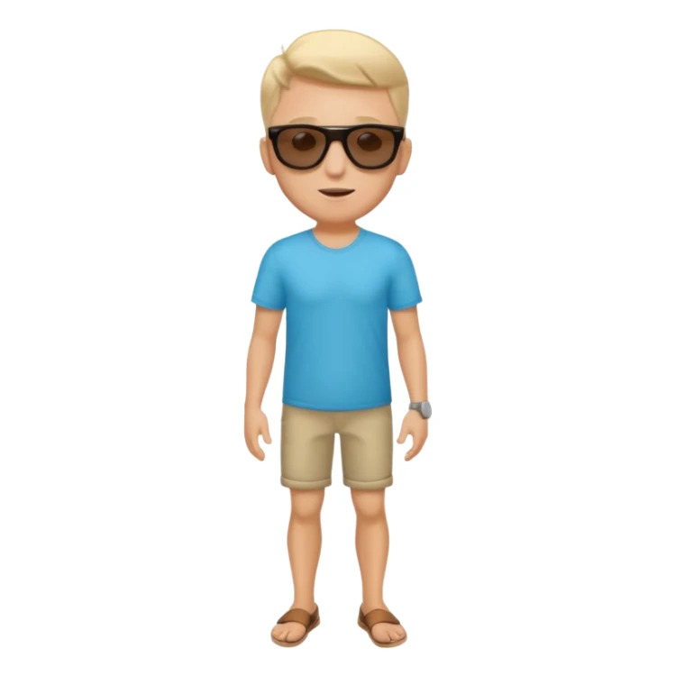 white male model wearing sunglasses full body sticker