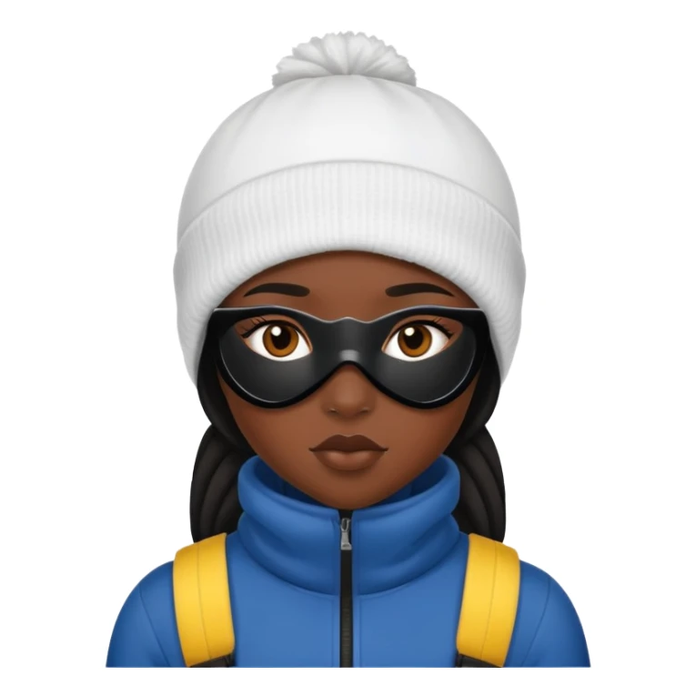 black girl with a ski mask sticker
