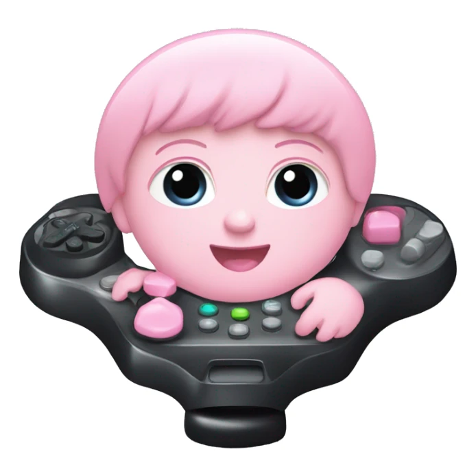 Joystick with a baby pink Now sticker