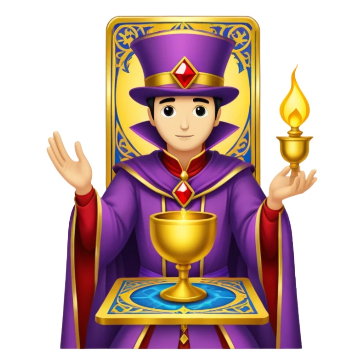 Tarot Card with the magician on it  sticker
