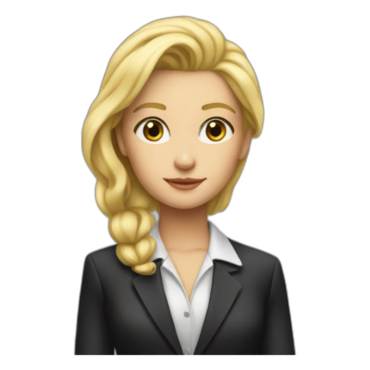 Blonde grommy lawyer with perfect side profile sticker