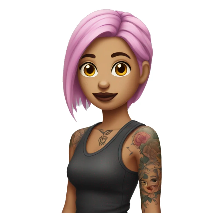 Tattooed girl sticker