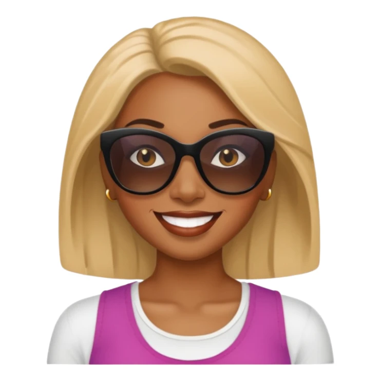 Sassy black woman with dark sunglasses sticker